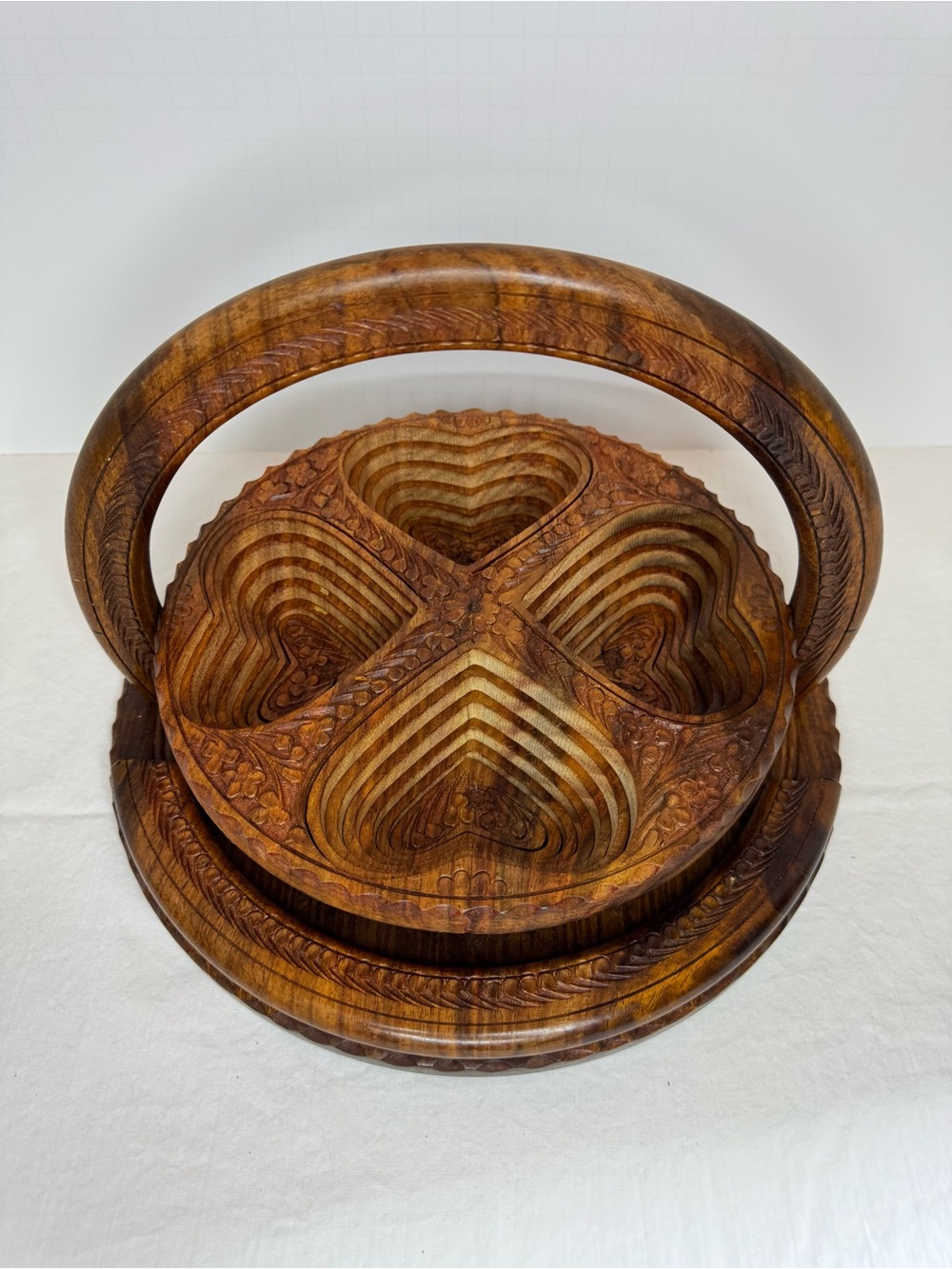 Hand Crafted Colapsable Wooden Basket